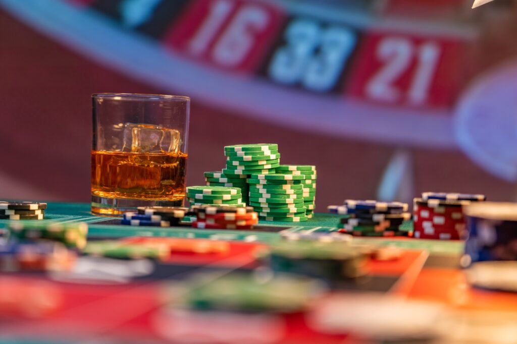 Roulette table at the casino